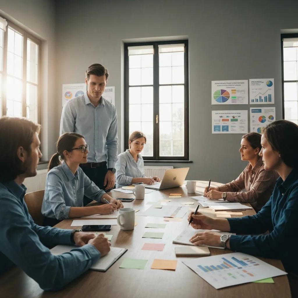 Educators in a meeting discussing strategies to overcome challenges in ISO 21001 implementation