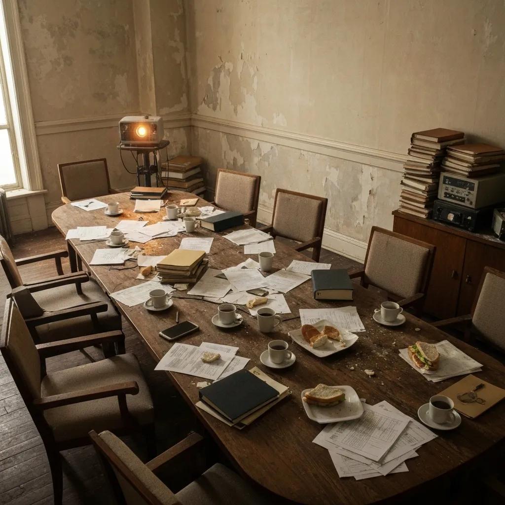 Team preparing for an internal audit with documents and checklists in a conference room