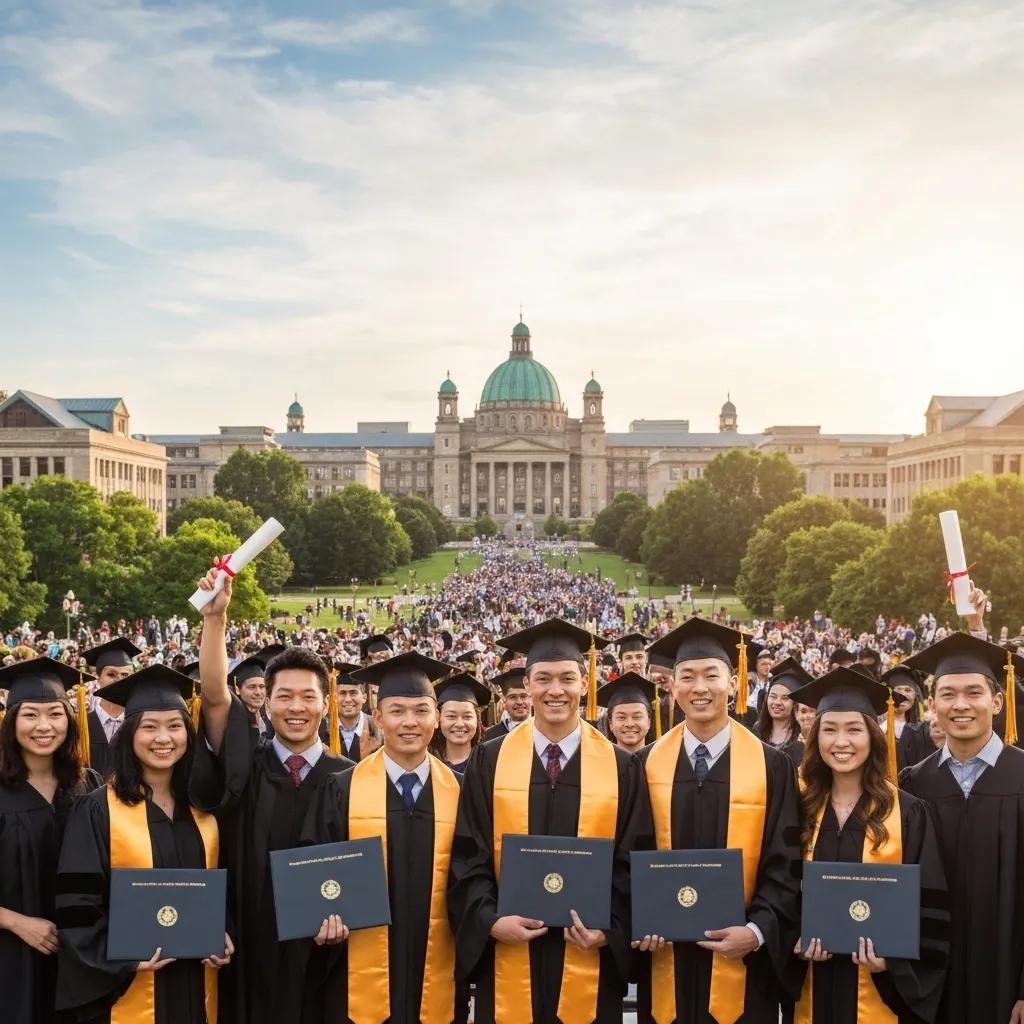 Graduates celebrating their success at a graduation ceremony, representing the benefits of ISO 21001 certification