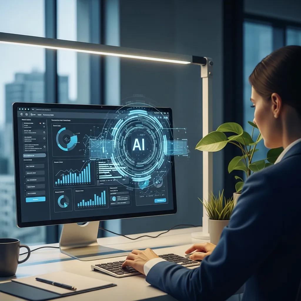 Analyst using AI tools to surface themes in customer feedback