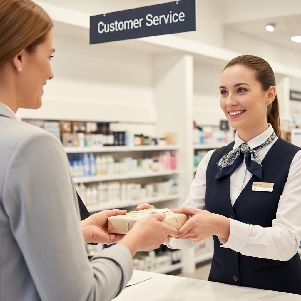 A satisfied customer receiving excellent service that highlights customer satisfaction