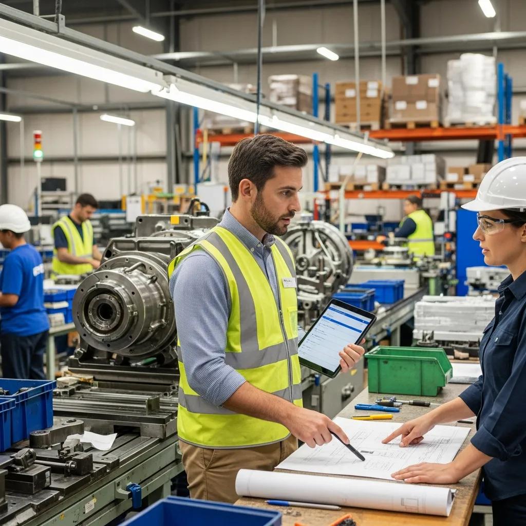 Auditor performing an internal audit in a facility