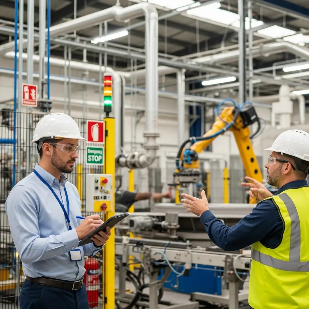Auditor interviewing a process owner during an internal ISO audit