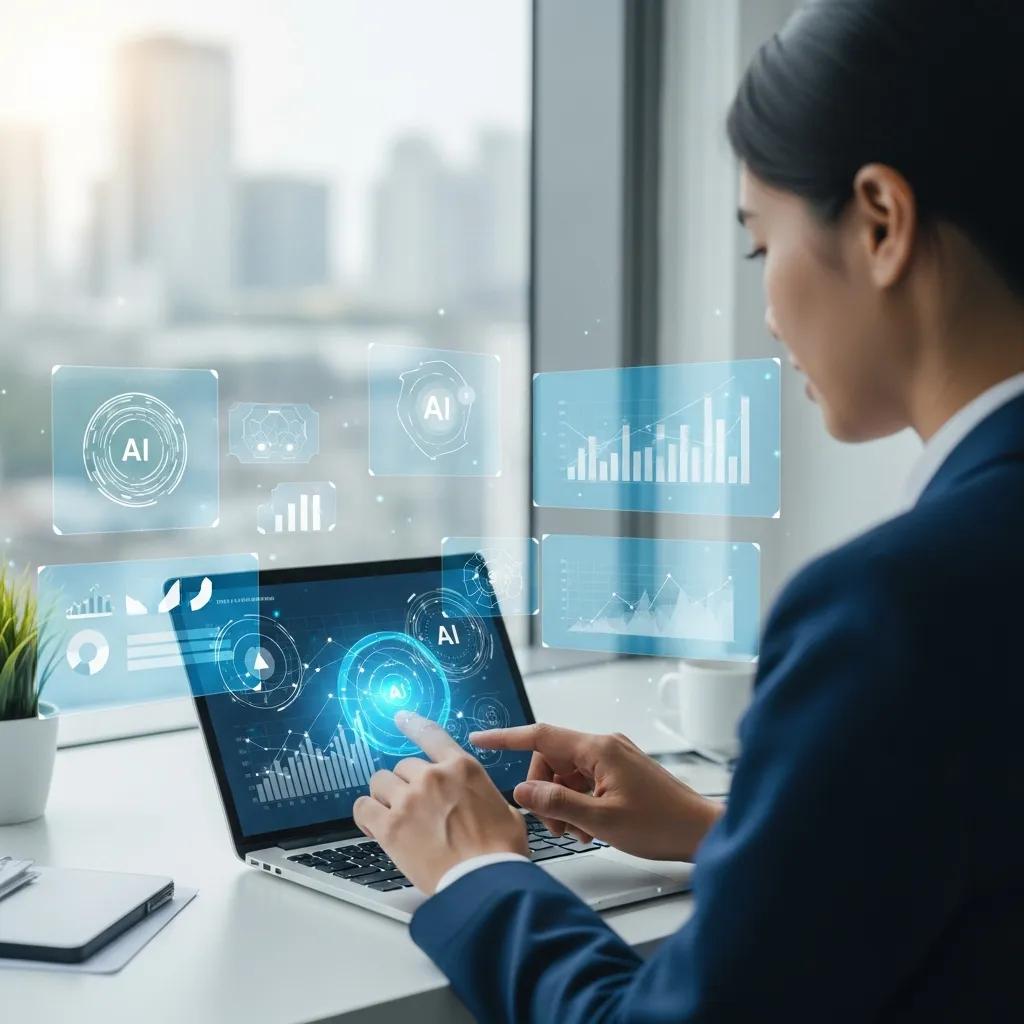 Auditor using AI for data analysis in certification