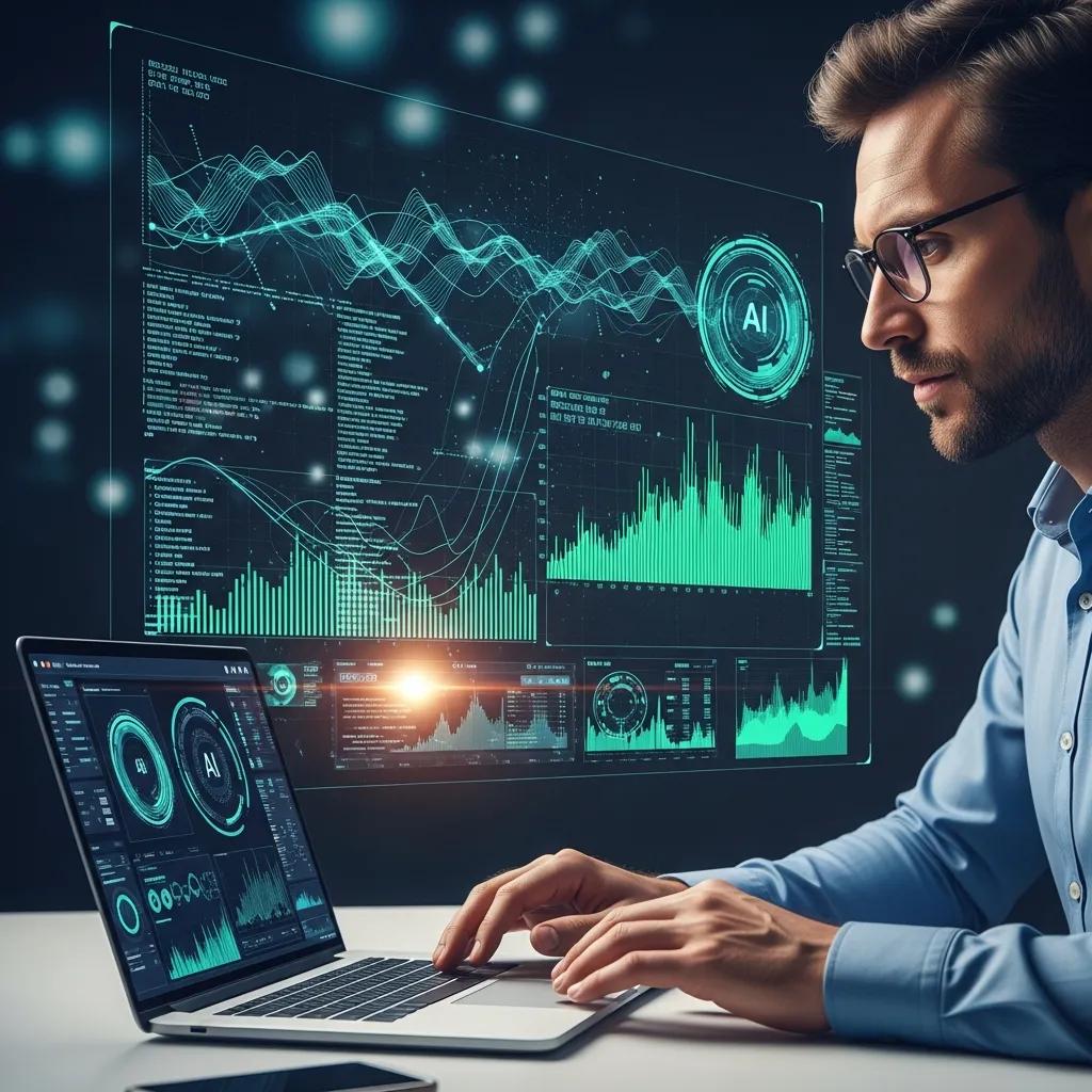 Auditor using AI tools to review documentation during an ISO audit