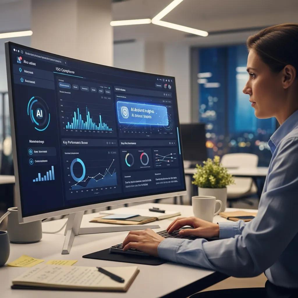 Auditor using AI tools to streamline ISO auditing