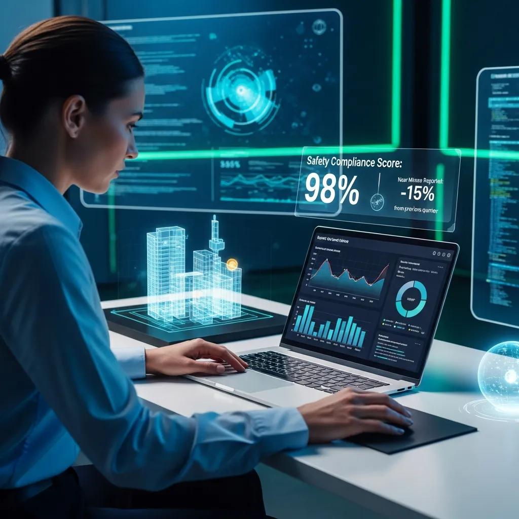 Auditor using AI tools during an ISO 45001 audit
