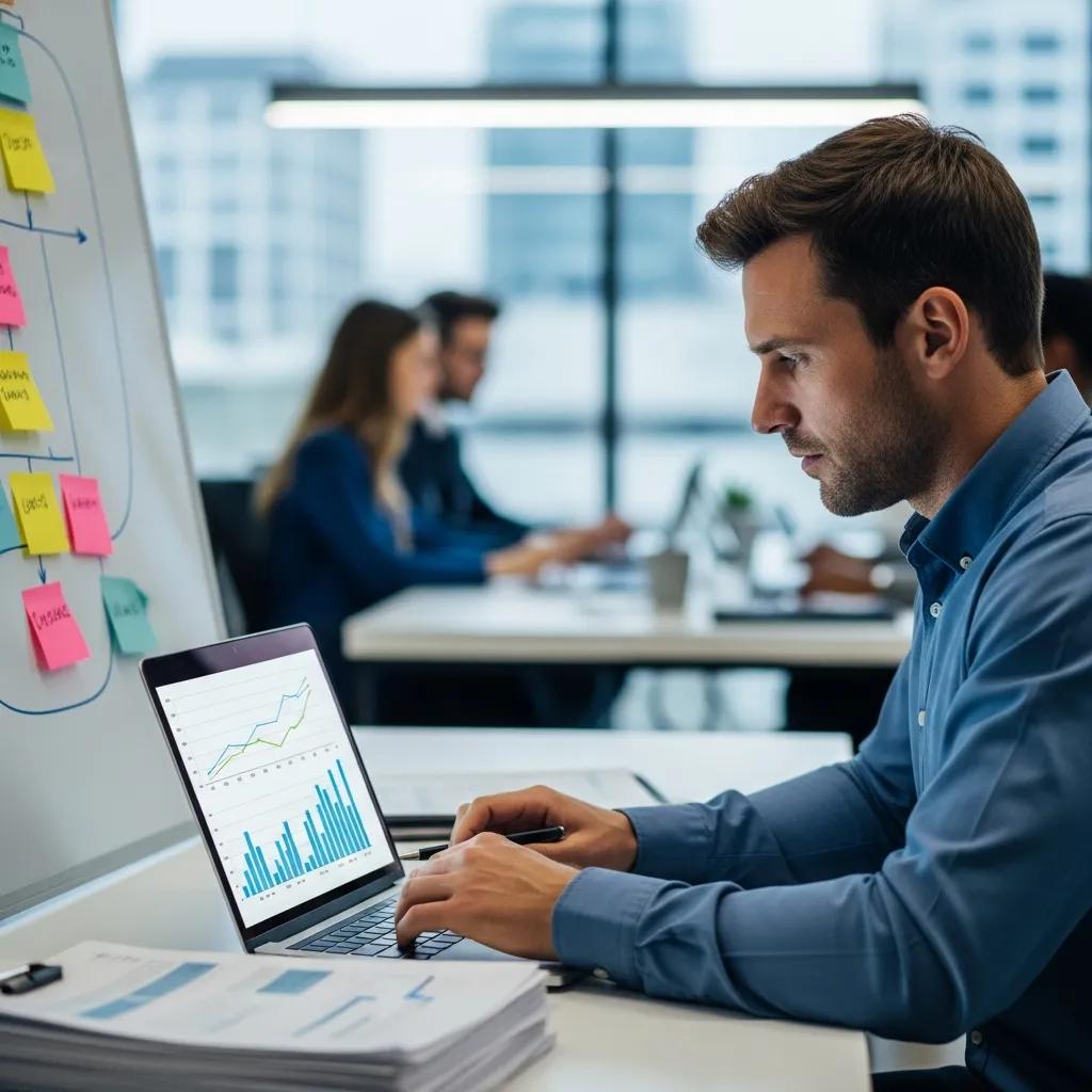 Analyst conducting a Business Impact Analysis in an office