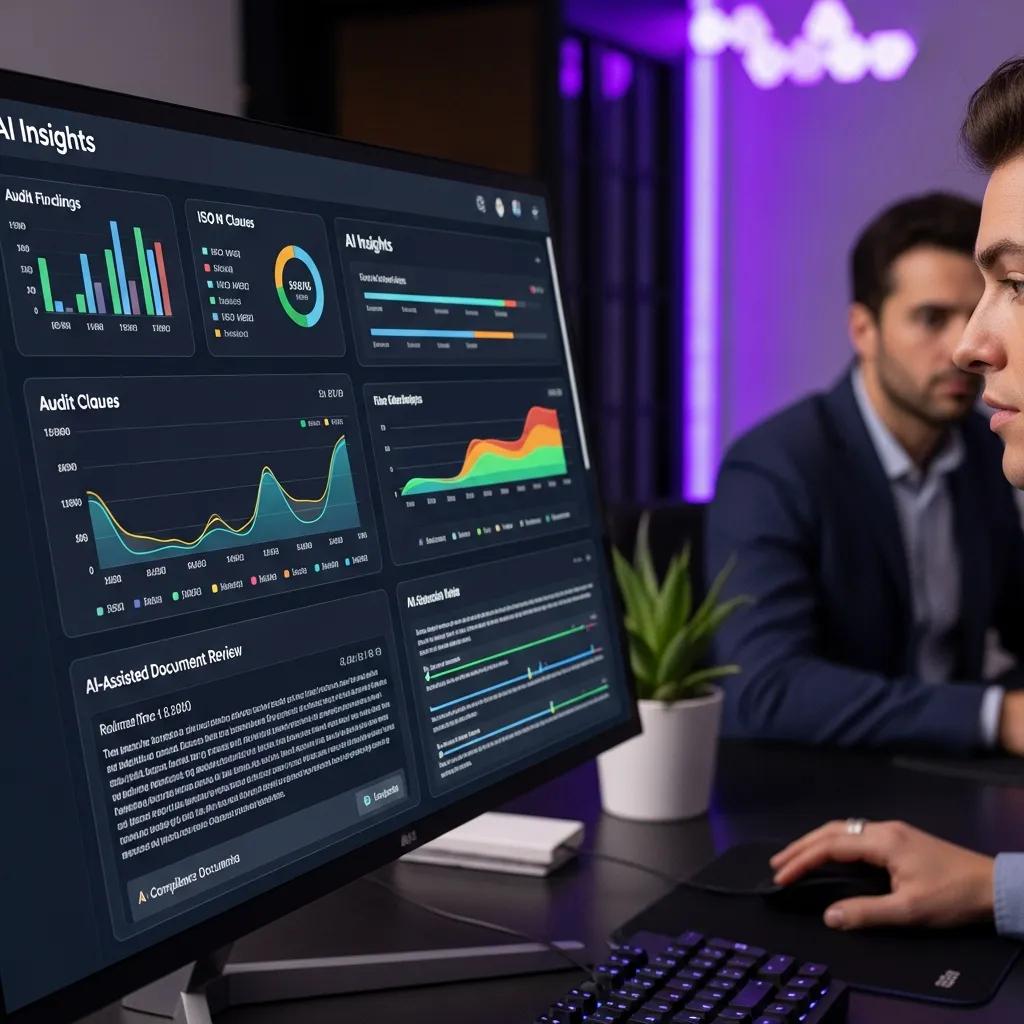 Analytics dashboard showing AI-assisted audit insights