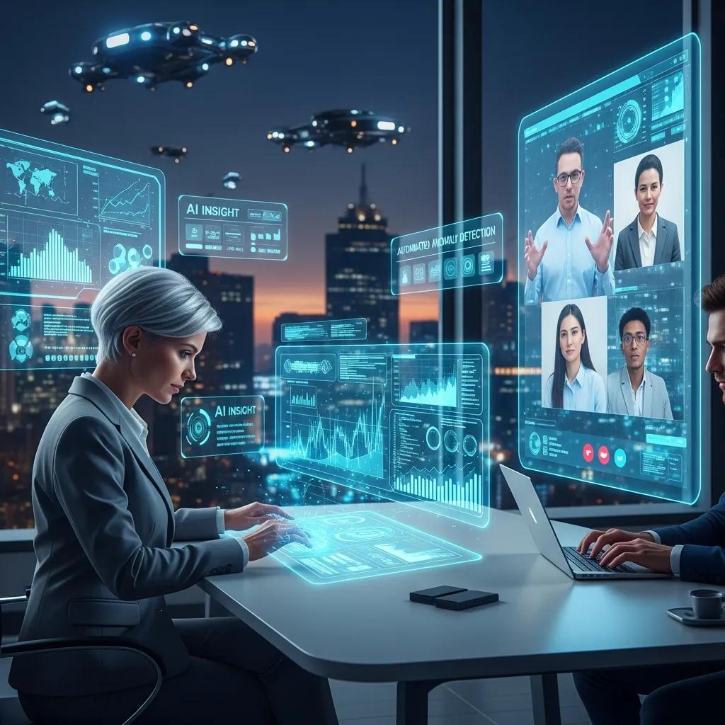 Auditor using hybrid AI tools in a modern audit environment