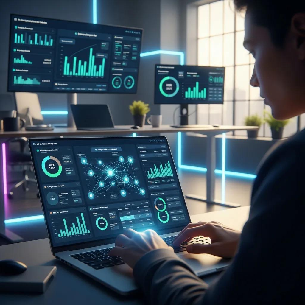 Analyst using AI tools to accelerate HR audit tasks and review analytics