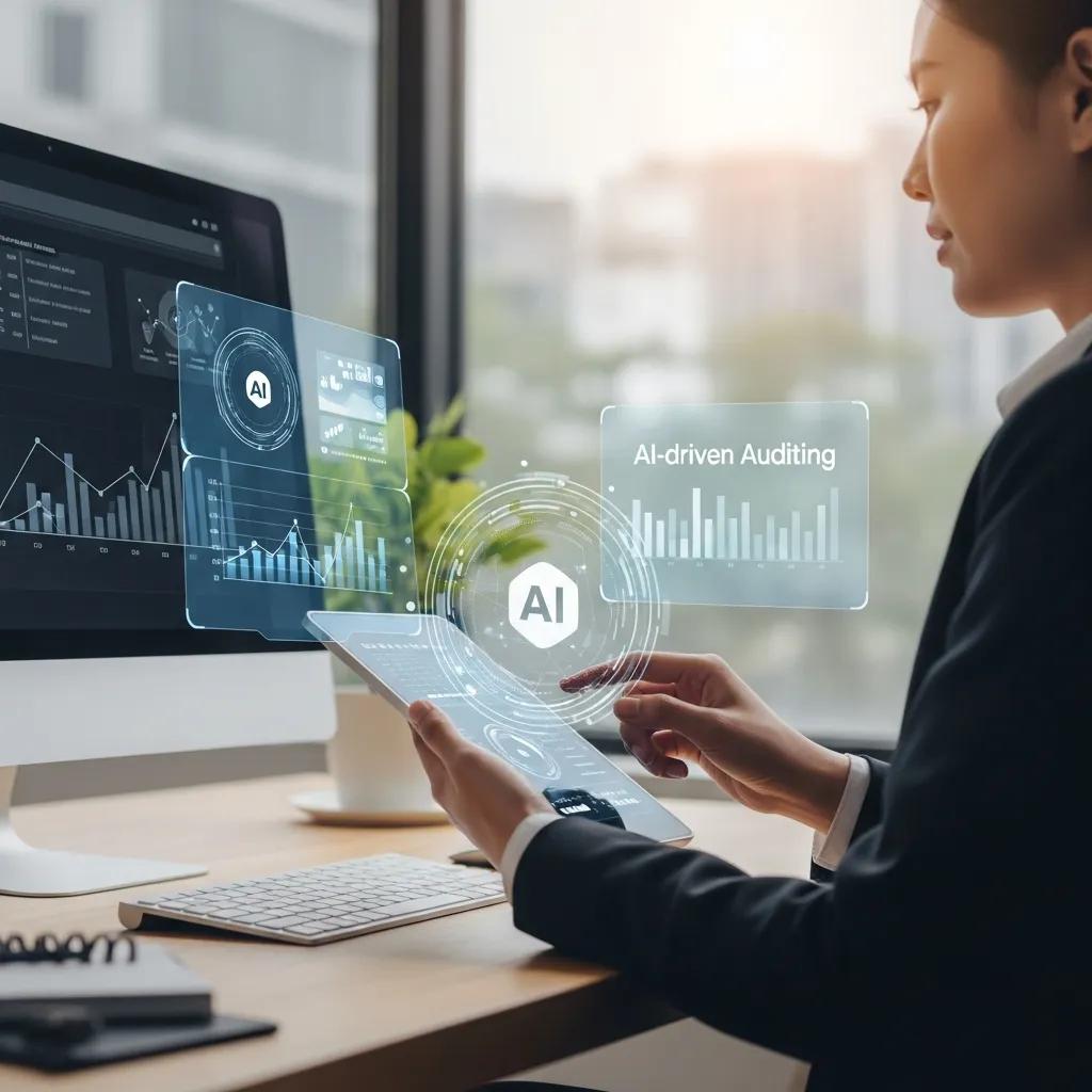 Auditor using AI tools for an ISO audit