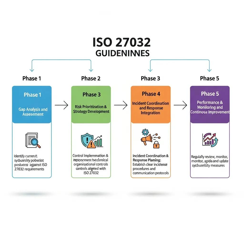 Roadmap illustration for ISO 27032 implementation and governance