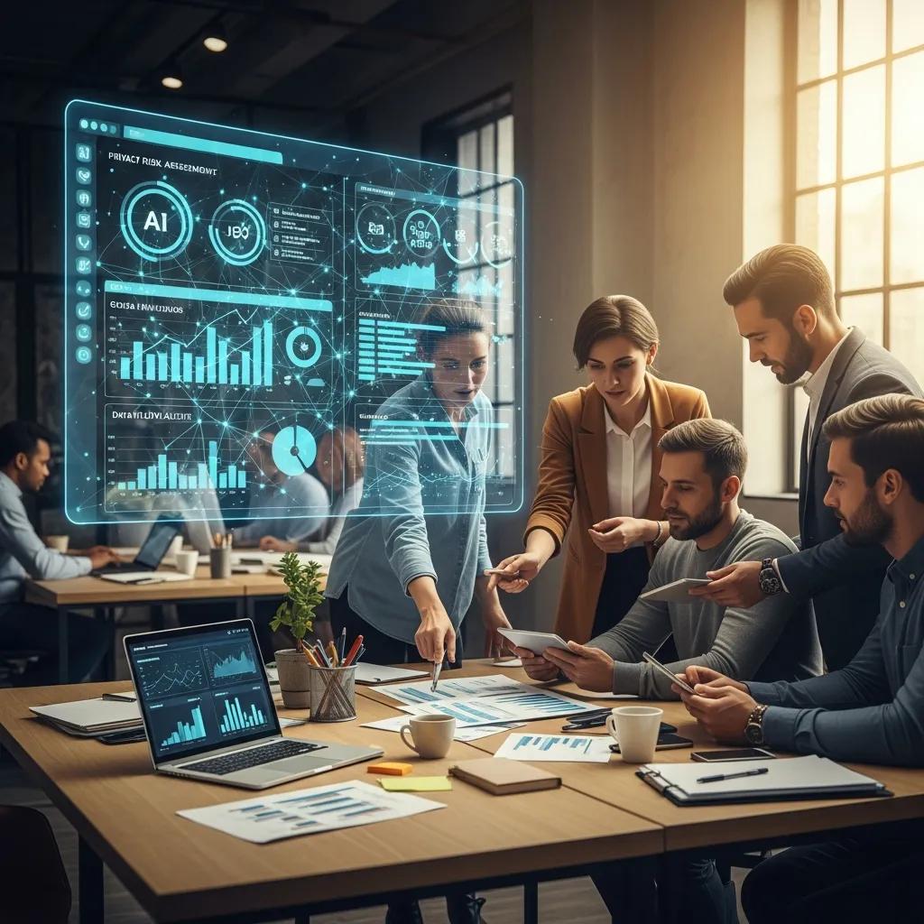 Team preparing for ISO 27701 certification using AI-driven audit tools